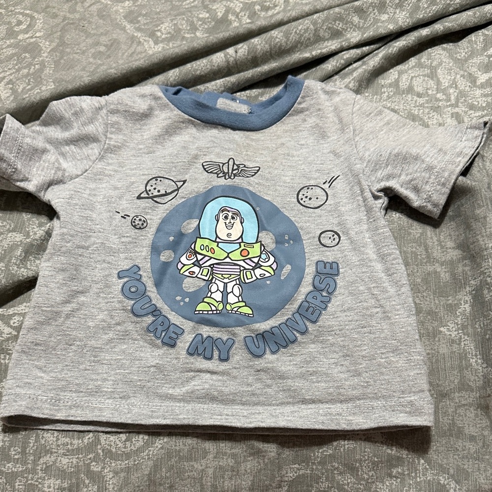 Disney Gray and Blue Buzz Lightyear Kids Tee